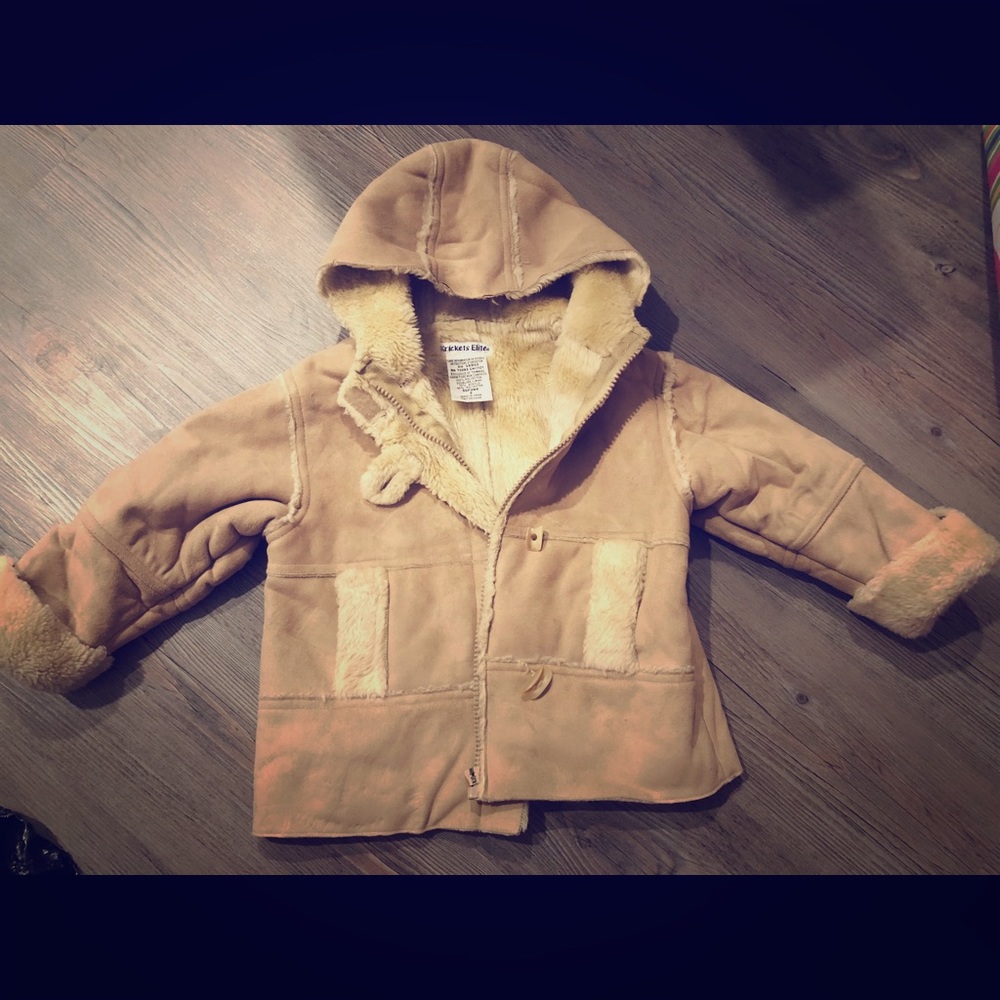 Kids winter suede jacket